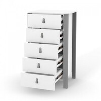 Комод Верес Монако високий 600, біло-графітовий (34.1.351.2.32)