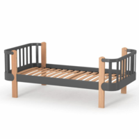 Підліткове ліжко Верес Монако, 160х80 см, темно-сірий (26.1.1.21.16)