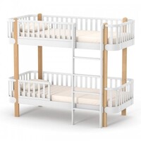 Двоярусне підліткове ліжко Верес Монако, 190х80 см, біло-буковий (27.4.1.21.15) 