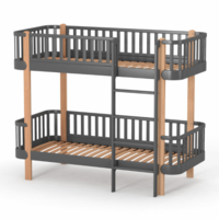 Двоярусне підліткове ліжко Верес Монако, 190х80 см, темно-сірий (27.4.1.21.16)