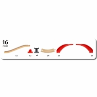 Набор восходящих кривых рельсов для железной дороги BRIO (33995)