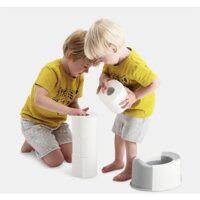 Детский дорожный горшок Buubla, розовый с серым (BU103)