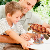 Трехмерный пазл CubicFun Исчезающие животные Морская черепаха (DS1080h)