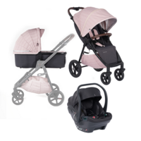Комплект 3 в 1 Mast M.4x Plus Rose: прогулочная коляска + люлька + автокресло (MA-M4XP407) 
