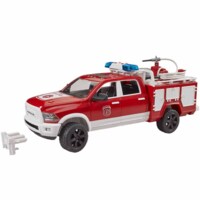 Пожарный джип Bruder Dodge RAM 2500 со светом, звуком, водой и фигуркой (02544)