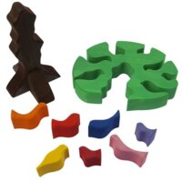 Дерев'яний конструктор Nic Дерево із птахами, темний (NIC523098)