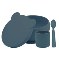 Силіконовий набір для годування MinikOiOi BLW Set I Deep Blue (101070060) 