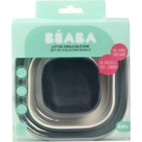 Набір силіконових глибоких тарілок Beaba, різнокольоровий, 3 шт. (913566)