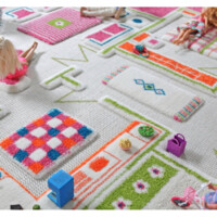 Дитячий ігровий килимок IVI Playhouse, 134x200 см, рожевий (8699149500117)