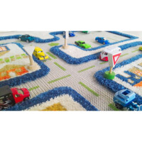 Детский игровой коврик IVI Трафик, 100x150 см, синий (8699149500018)
