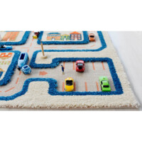 Детский игровой коврик IVI Трафик, 100x150 см, синий (8699149500018)