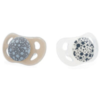 Силіконова пустушка Twistshake Pastel Grey White для дітей 0-6 місяців, 2 шт. (78594) 