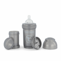 Антиколікова пляшечка із силіконовою соскою Twistshake Pearl Grey, 180 мл (78378) 