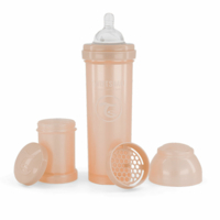 Антиколікова пляшечка із силіконовою соскою Twistshake Pearl Champagne, 330 мл (78391) 