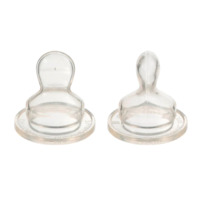 Силиконовая соска для бутылочки для кормления Difrax Dental, размер S, 2 шт. (694) 