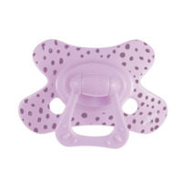 Пустушка силіконова Difrax Natural, світиться у темряві, 6+ міс., бузковий (127 Lilac_dots) 