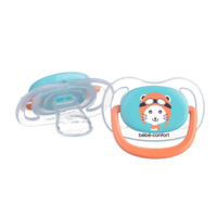 Пустушка силіконова Bebe Confort Physio Air, 2 шт., 6-18 міс., синя з помаранчевим (3104201780) 