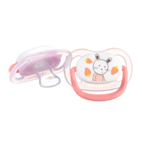 Пустушка силіконова Bebe Confort Physio Air, 2 шт., 18-36 міс., рожева з жовтим (3104201930) 