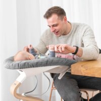 Шезлонг Stokke Nomi Newborn Black/Grey Blue для новорожденного (625905)
