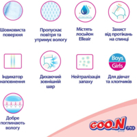 Підгузки GOO.N Plus для новонароджених до 5 кг, розмір NB, 76 шт. (21000626)