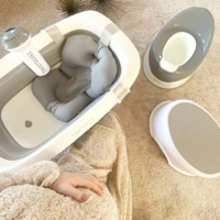 Раскладная ванна с вкладышем для купания Twistshake Pastel Grey (78538)