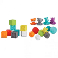 Мульти-сенсорний набір Infantino М'ячики, кубики і звірятка (005373)