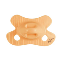 Пустушка силіконова Difrax Natural Newborn, 0+ міс., помаранчева (113 Apricot_lines) 