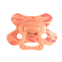 Пустушка силіконова Difrax Natural, 20+ міс., персиковий (803 Peachy_leafs) 