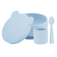 Силіконовий набір для годування MinikOiOi BLW Set I Mineral Blue (101070056) 