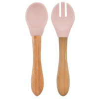 Ложка та виделка силіконові MinikOiOi Dig In Pinky Pink (101060055) 