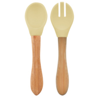 Ложка та виделка силіконові MinikOiOi Dig In Mellow Yellow (101060059) 