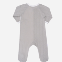 Комбинезон (человечек) София Зайчик ловит звезду, серый, размер 62 (2002019142649)