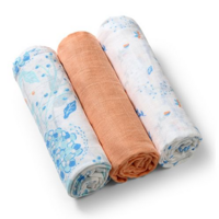 Бавовняні пелюшки BabyOno, помаранчеві, 70 х 70 см, 3 шт. (348/09) 