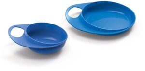 Тарілка для годування Nuvita Easy Eating, 2шт., глибока і мілка, блакитна (NV8461Blue) 