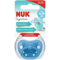 Пустышка ортодонтическая Nuk Signature Синие звезды, pазмер 2, силиконовая (3952473) 