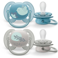 Пустушка Philips Avent Ultra Soft ультрам'яка, нейтральна, 6-18 місяців, 2 шт. (SCF091/15) 