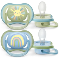 Пустушка Philips Avent Ultra Air, для хлопчиків, 0-6 місяців, 2 шт. (SCF085/58) 