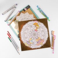 Раскраска антистресс SANTI Mandala, золотая, 24 л. (742952)