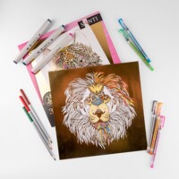 Раскраска антистресс SANTI Animals, золотая, 24 л. (742951)