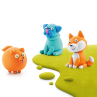 Набор пластилина Липака Собачьи истории: Шпиц, Мопс, Сиба-ину (60047-UA01)