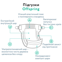 Підгузки Offspring Wondermelon, розмір L, 9-13 кг, 36 шт. (DP-OI-FAT-L36P-WML)