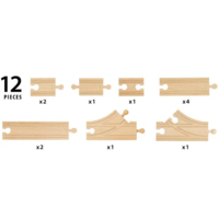 Стартовый набор расширений для железной дороги BRIO 12 эл. (36099)