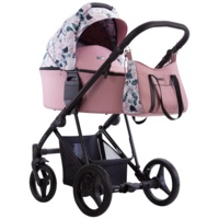 Коляска 2 в 1 Bebetto Flavio Flowers 02, розовый (503.12.22.F02)