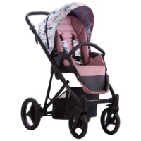 Коляска 2 в 1 Bebetto Flavio Flowers 02, розовый (503.12.22.F02)
