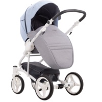 Коляска 2 в 1 Bebetto Torino 12, блакитний, біла рама (503.26.21.W12)