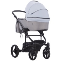 Коляска 2 в 1 Bebetto Torino 12, блакитний, чорна рама (503.26.21.B12)