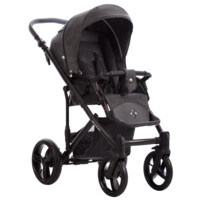Дитячий візочок 2 в 1 Bebetto Magnum Lux 06 графіт, чорна рама (503.31.20.L06)