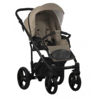 Універсальна коляска 2 в 1 Bebetto Magnum 148 Black, бежева, чорна рама (503.31.28.148)