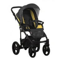 Універсальна коляска 2 в 1 Bebetto Magnum 224 жовтий, чорна рама (503.31.28.224)