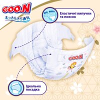 Підгузки Goo.N Premium Soft для дітей 5-9 кг, розмір М, на липучках, унісекс, 64 шт. (	F1010101-154)